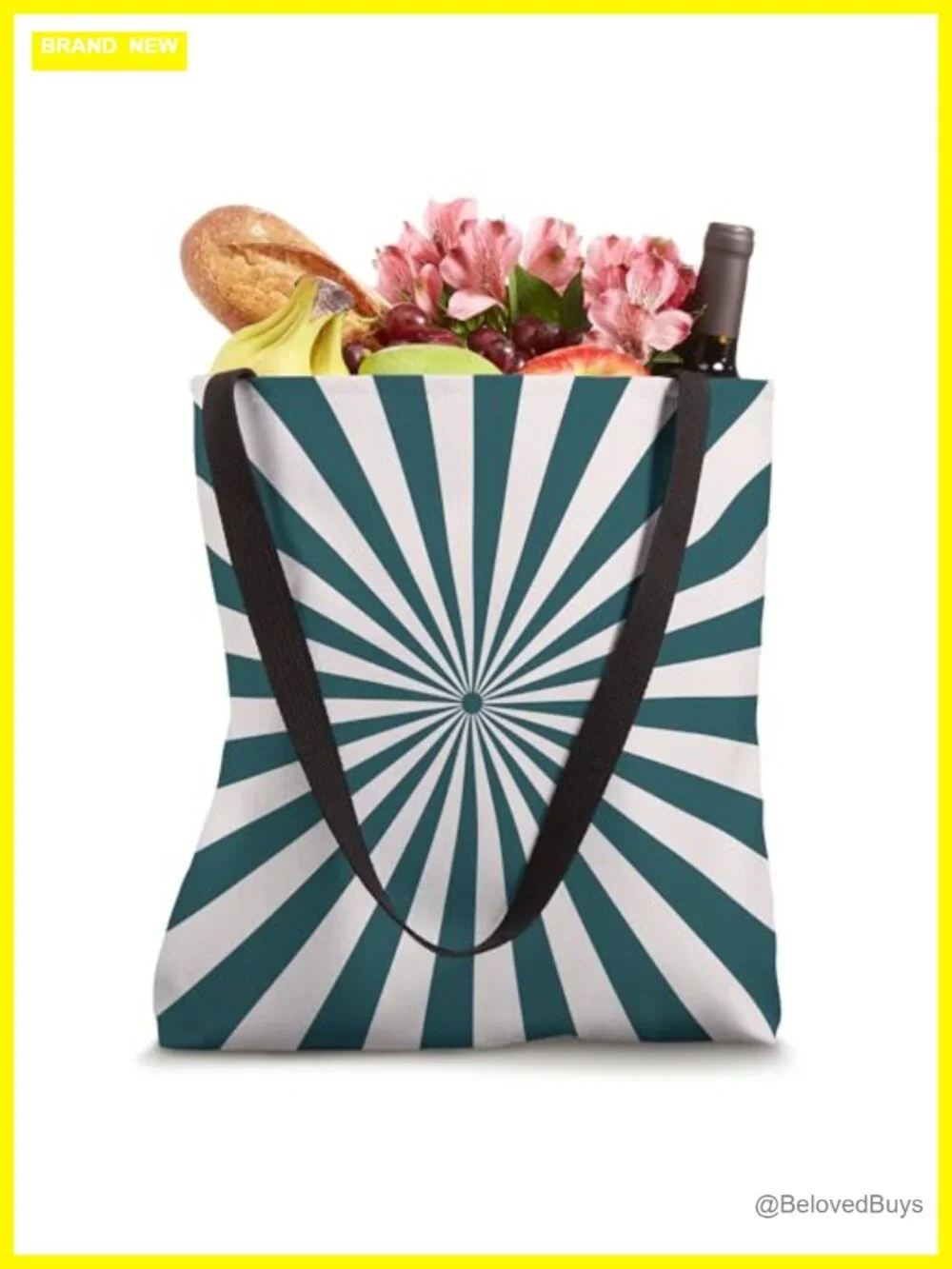 Spun Polyester Canvas Tote Bag with Cotton Webbing Handles